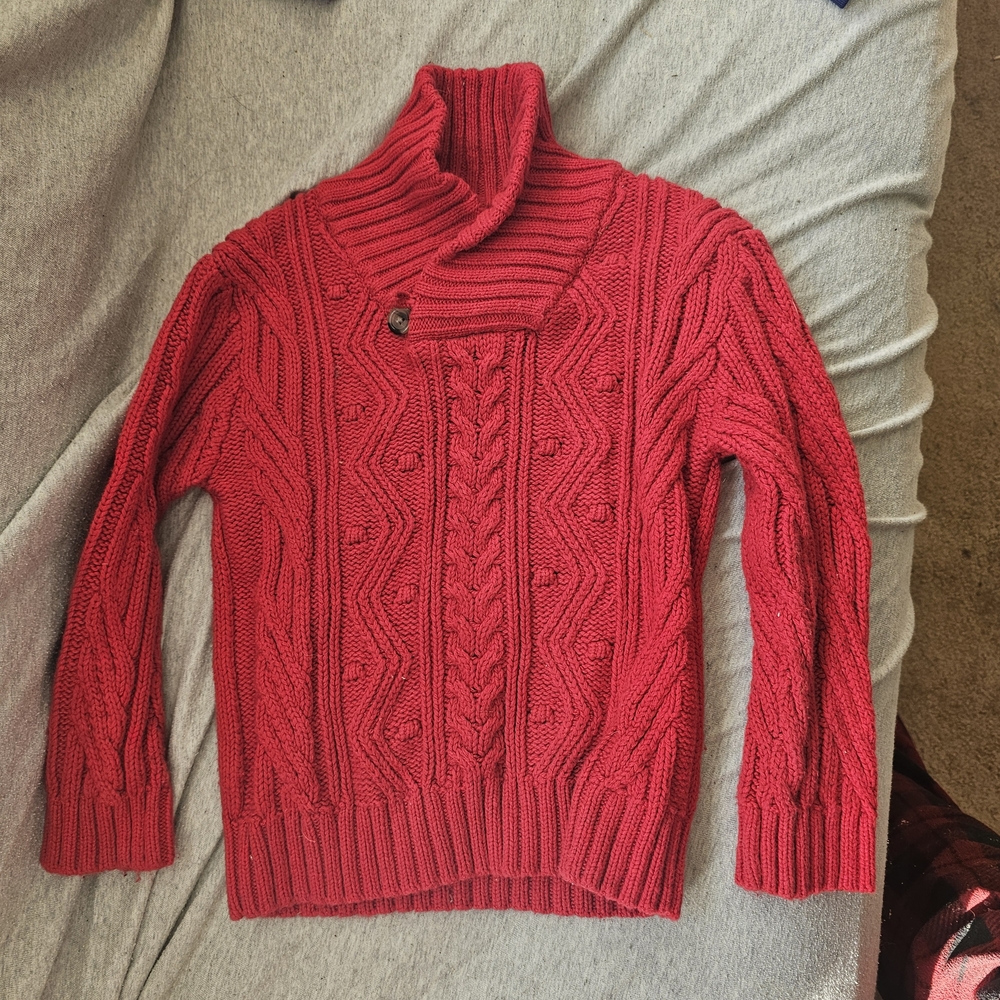 Cat & Jack Vibrant Red Knit Sweater
